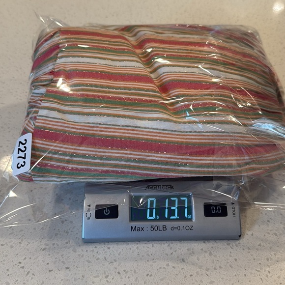 Linda Anderson Striped Square Neck Smocked Back Gold Shimmer Sundress Size Large - Picture 16 of 16